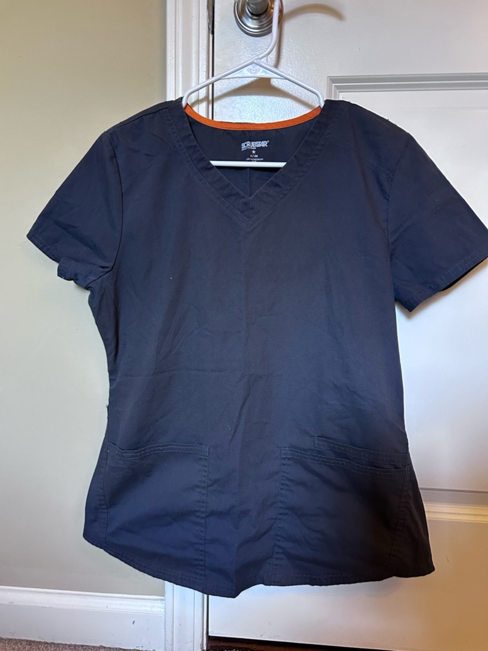 Scrubstar Gray V-Neck3 Pocket Scrub Top